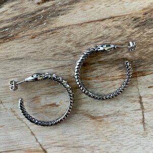 Dyrberg/Kern BOA snake open hoop with Swarovski crystal eyes